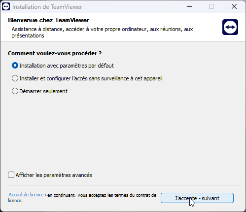 comment installer teamviewer windows PC